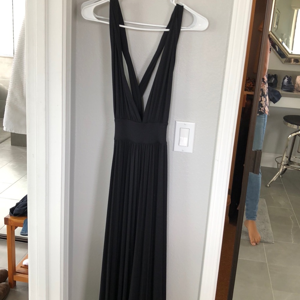 Black maxi with side cut outs. Medium